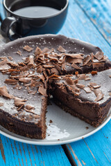 Sweet chocolate cheese cake.