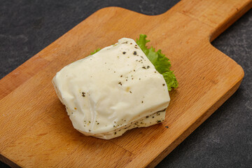 Halloumi cheese with mint for grill