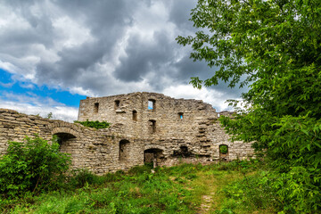A beautiful castle in ruins in the city of Satanov.