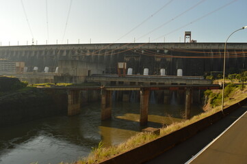 The stunning and powerful Iguzu River Dam and Waterfalls between Brazil, Argentina and Paraguay