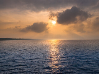 Naklejka na ściany i meble Sunset at Baltic Sea