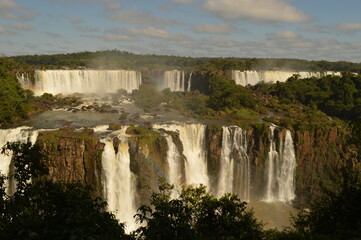 The powerful and mighty Iguazu (Iguacu) Waterfalls between Brazil and Argentina
