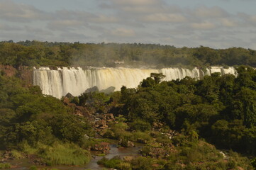 The powerful and mighty Iguazu (Iguacu) Waterfalls between Brazil and Argentina