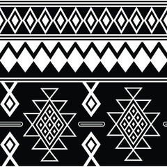 Traditional Berber Geometrical tattoos and decorations seamless pattern