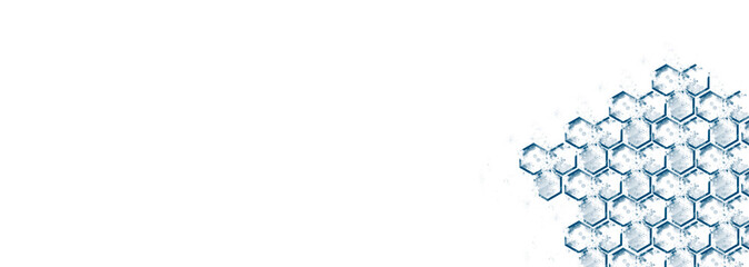 Hexagons on a white background. Bee honeycomb. Illustration