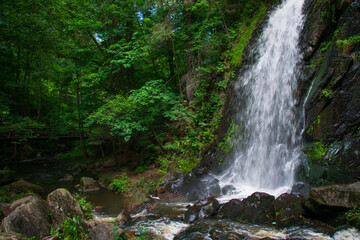 The Stropnicky Waterfall in Tercino Valley, Czechia