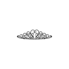 woman, diadem line icon. Signs and symbols can be used for web, logo, mobile app, UI, UX