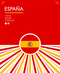 Espana Spain Translation Nation Patriotic theme, vector illustration, Spanish Flag colors.
