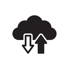 cloud download upload icon vector