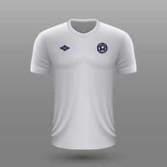 Realistic soccer shirt , France away jersey template for football kit.