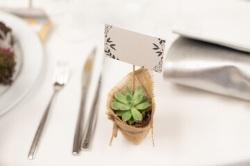 wedding gift card on table