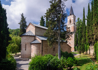 St. George's Church and bell tower of Bodbe monastery.