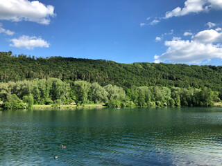 Beautiful lake surrounded by forest