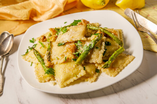 Cheese Ravioli Lemon Sauce