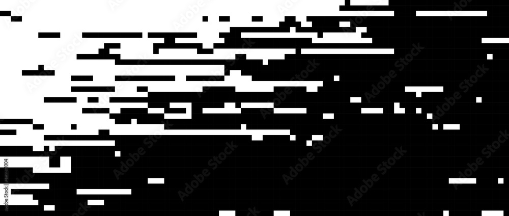 Poster Vector gradient background. Falling pixels. Abstract mosaic.