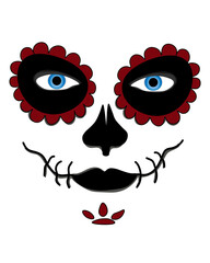 La Catrina for santa muerte ,Mexican death mask  - day of the dead holiday, feast. And for halloween.