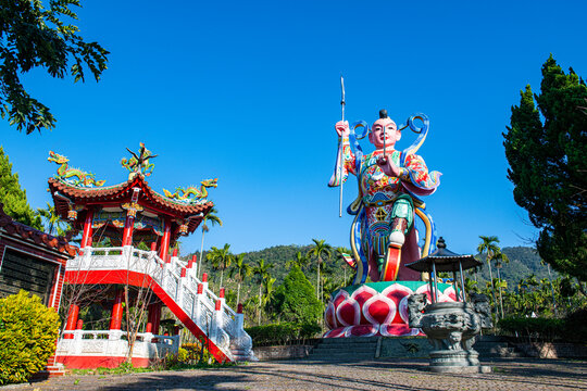 Huge statue at a Buddhist temple, Sun Moon Lake, National Scenic Area, Nantou county, Taiwan