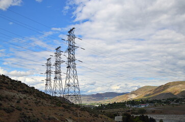 Electricity Pylons with Power Lines