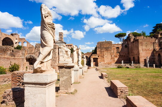 Statues at House of the Vestal Virgins, Roman Forum, Rome, Lazio