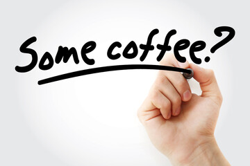 Some coffee text with marker, concept background