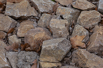 a lot of uneven stones brown pattern solid and weathered background