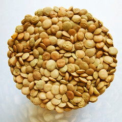 Organic Raw brown lentils food