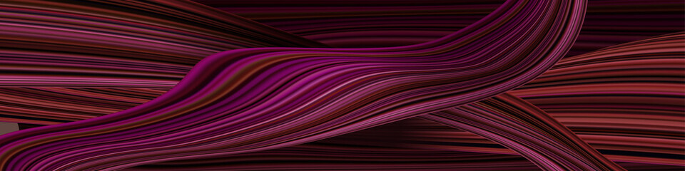 Abstract banner with colorful shapes. Fluid and wavy threads.