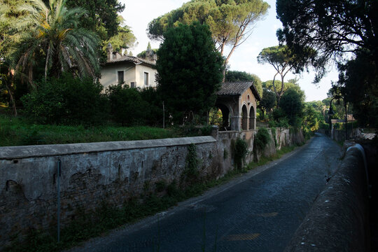 The first stretch of the Appian Road was built by the consular Appio Claudio Cieco (Appius Claudius Caecus) 312 BC, Rome, Lazio