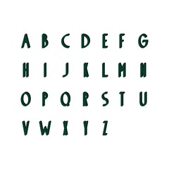 Vector of modern abstract font and alphabet