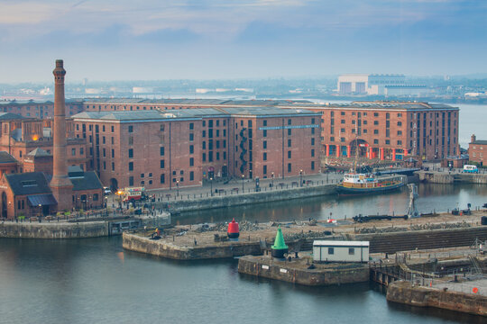 View of Albert Docks, Liverpool, Merseyside