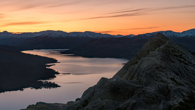 Ben A'an, one of the most popular of Scotland's smaller hills with stunning views over Loch Katrine, The Trossachs, Scotland