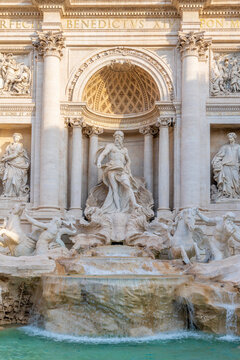 Trevi Fountain, Oceanus statue, Rome, Lazio