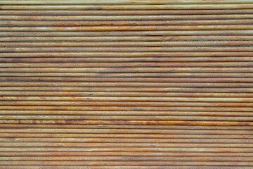 ribbed wooden background, horizontal stripes parallel, dark brown design basis natural material