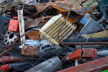 Fototapeta premium All kinds of scrap and junk piled up