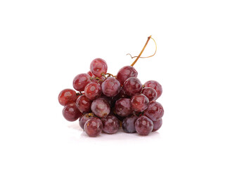 Bunch of Grapes on white reflective background. Isolated