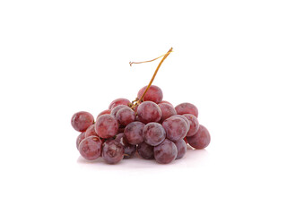 Bunch of Grapes on white reflective background. Isolated