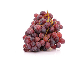 Bunch of Grapes on white reflective background. Isolated