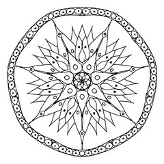 vector mandala pattern on white background