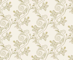 Vector ornamental hand drawing decorative background. Ethnic seamless pattern ornament. Vector pattern.
