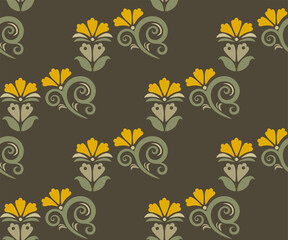 Vector ornamental hand drawing decorative background. Ethnic seamless pattern ornament. Vector pattern.
