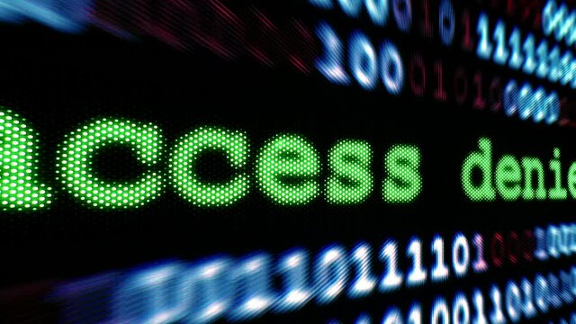 Web access denied dolly shot