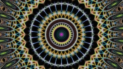Fototapeta premium Abstract kaleidoscope mandala background.