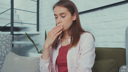 Annoyed young woman working on laptop feel sudden bad surprise amazed with computer problem reading negative news mad about making mistake in work.