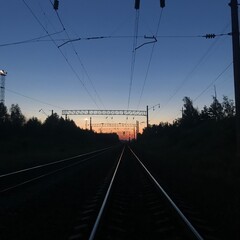 railway in the morning