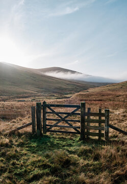 Gate to Great Dodd and Matterdale Common. Cumbria, UK.