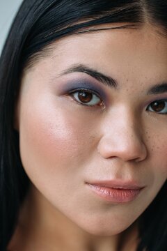 Attractive asian woman with smoky eyes