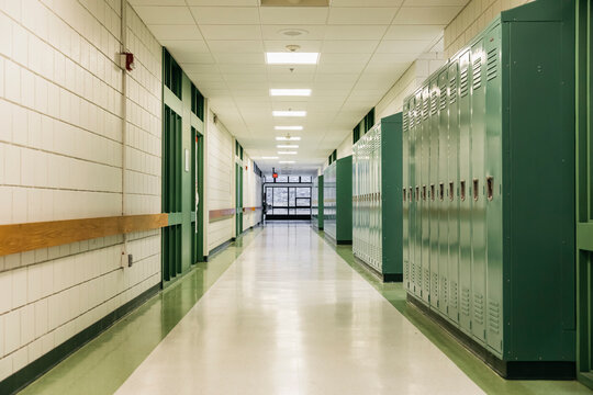 Hallway in American High School