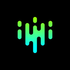 Modern audio wave logo design vector