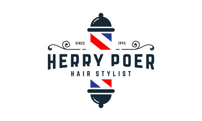 Barbershop logo design vector