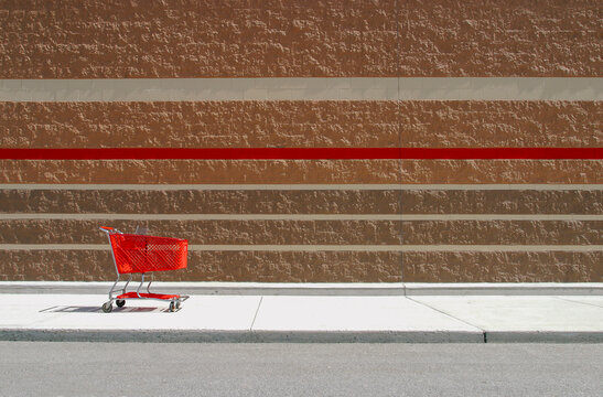 Shopping Cart Outside of Retail Store